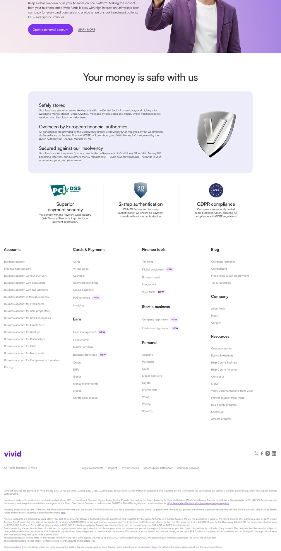 Vivid - pricing / business full page (part 3)