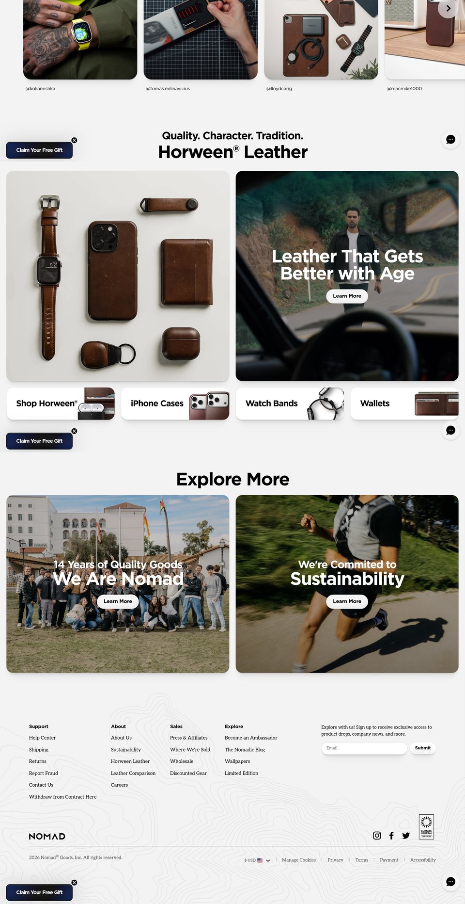 Nomad (nomadgoods.com) full page (part 2)
