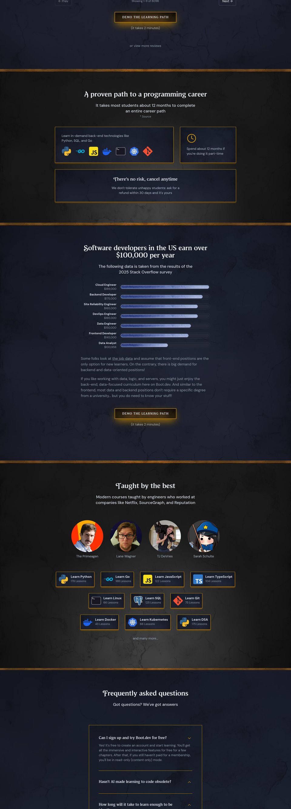 Boot.dev (style distill) full page (part 2)