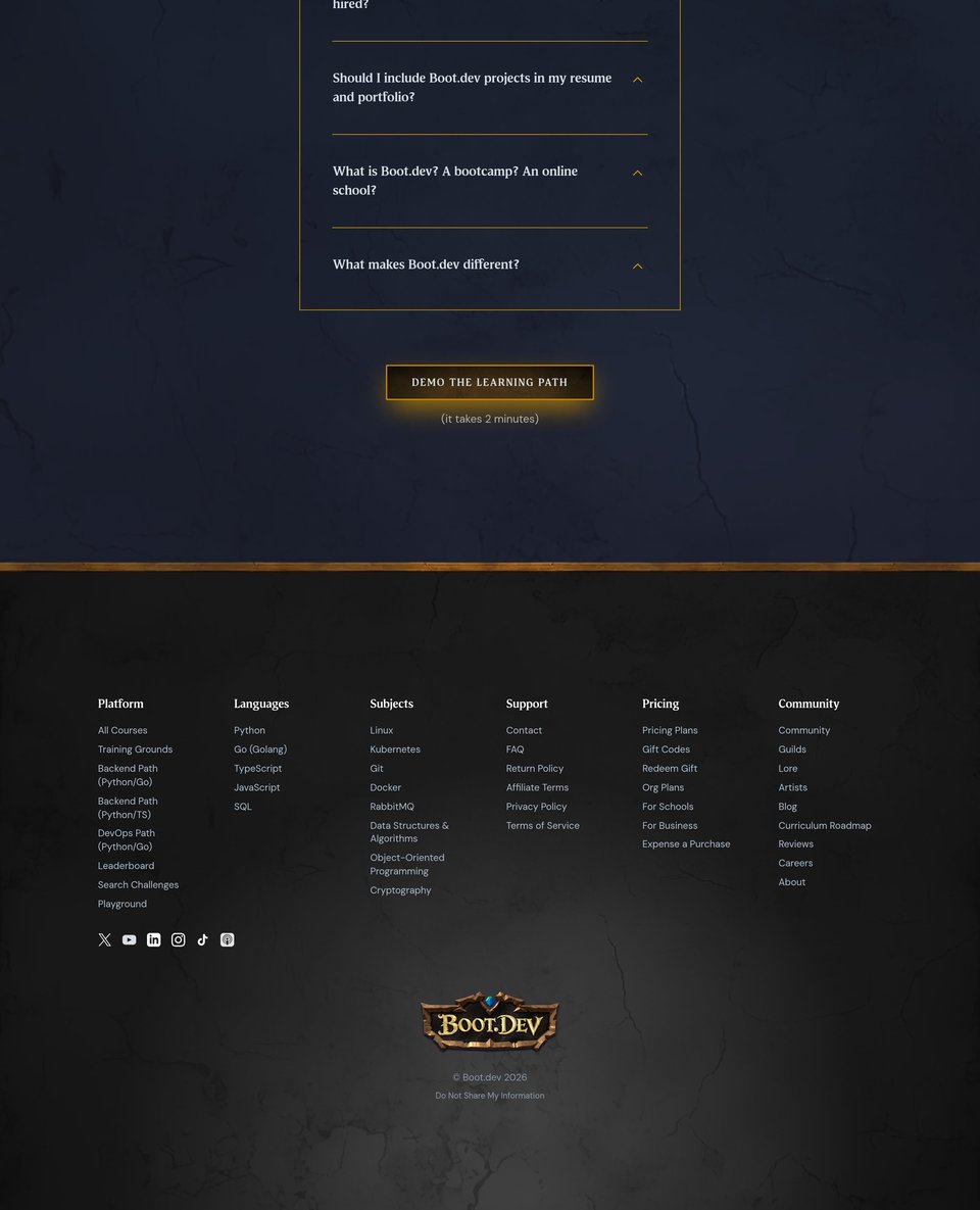 Boot.dev (style distill) full page (part 3)