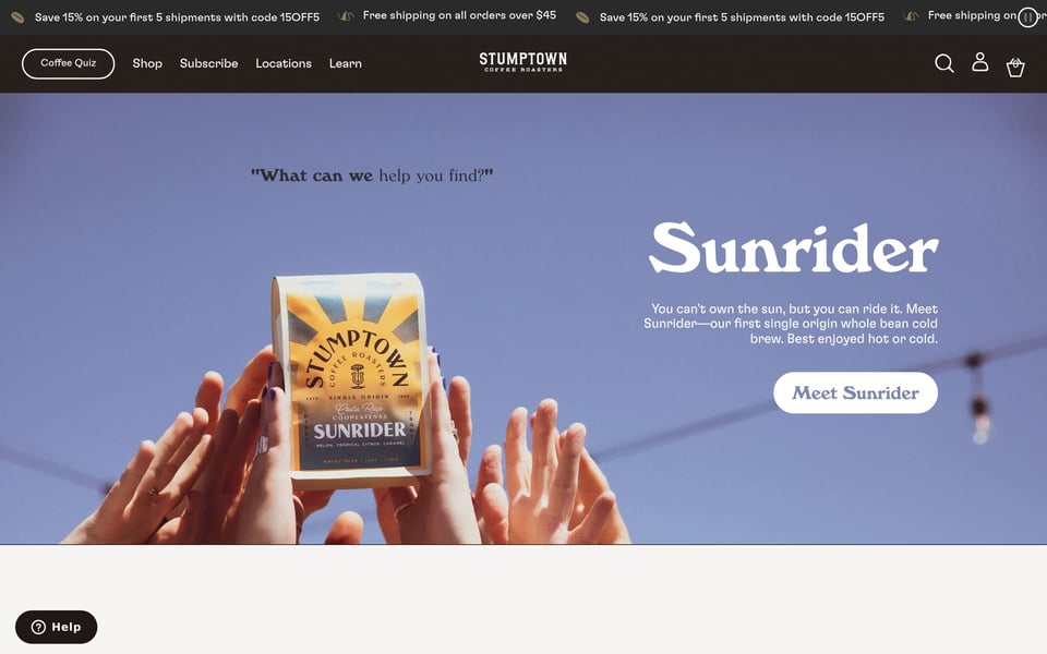 Stumptown Coffee Roasters desktop