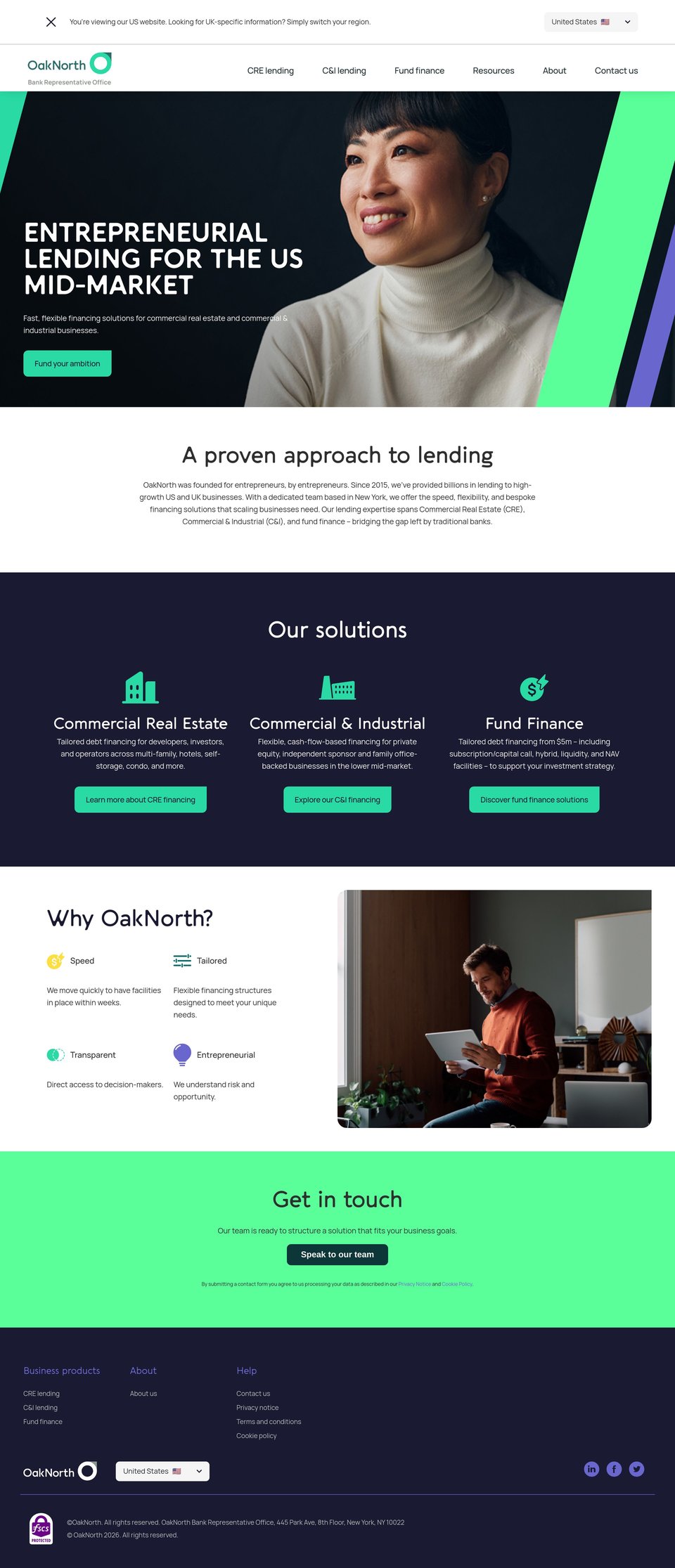 OakNorth desktop