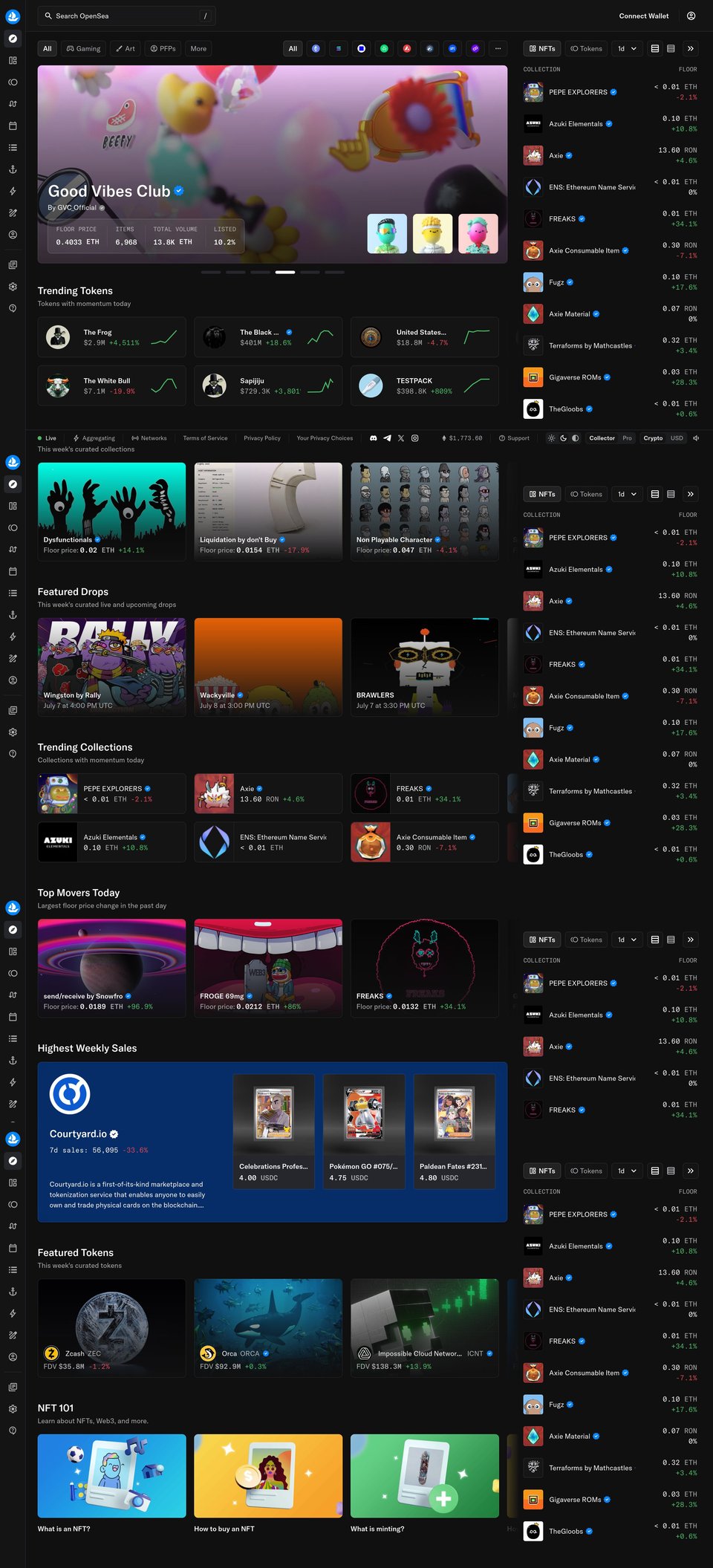 OpenSea desktop