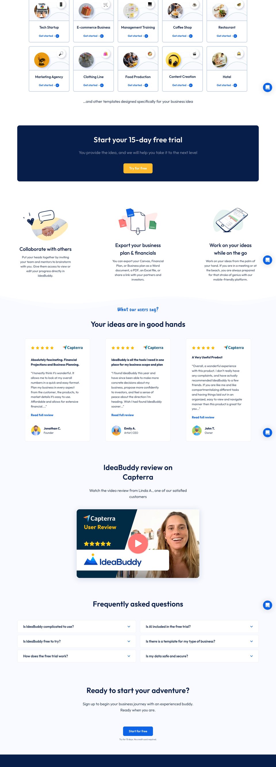 IdeaBuddy full page (part 2)