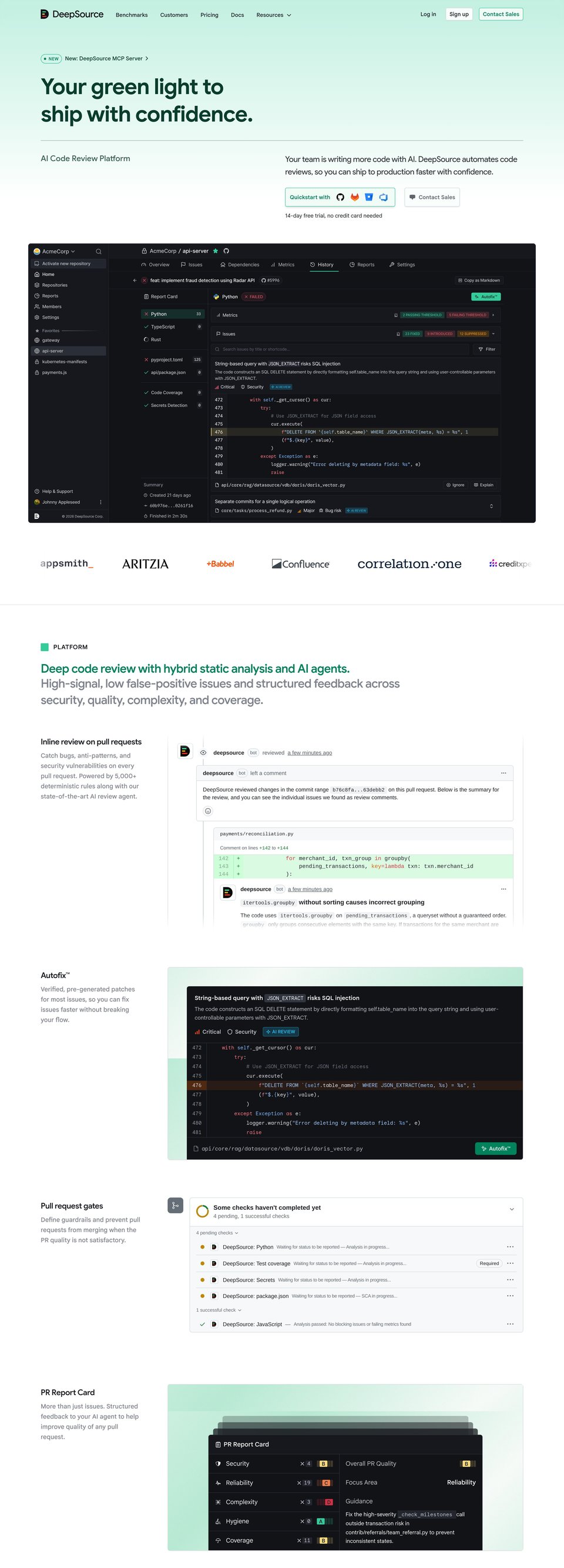 DeepSource full page (part 1)