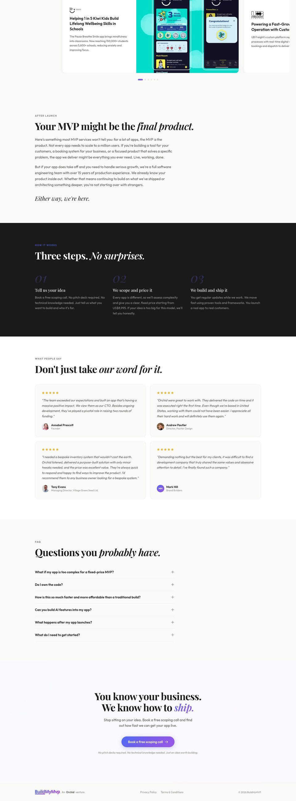 BuildMyMVP full page (part 2)