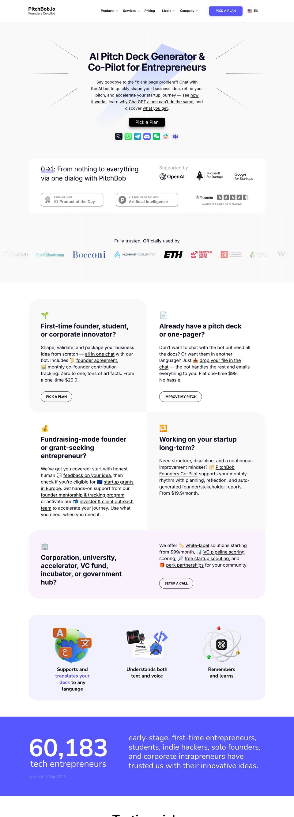 PitchBob.io full page (part 1)