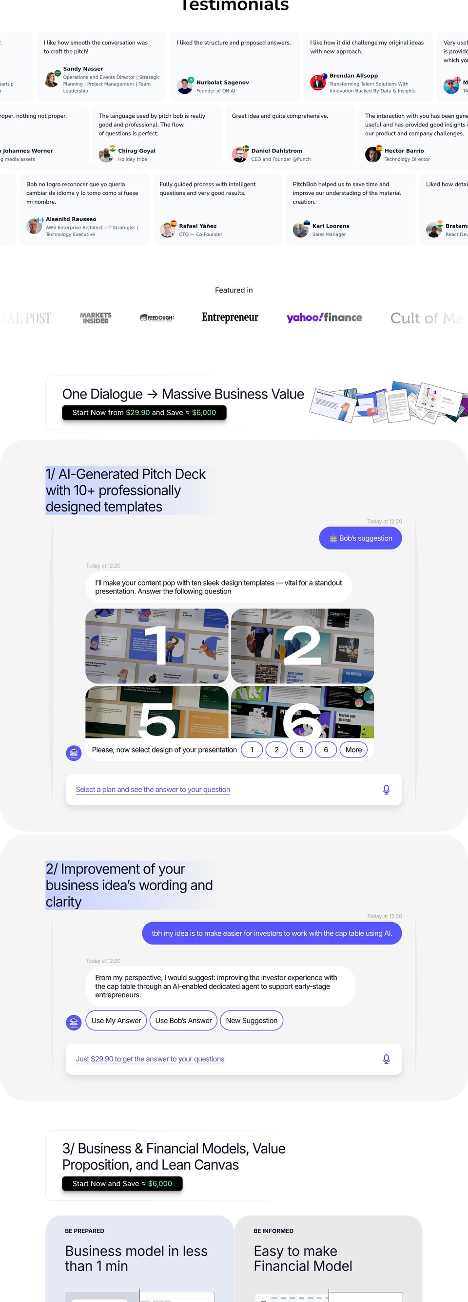 PitchBob.io full page (part 2)