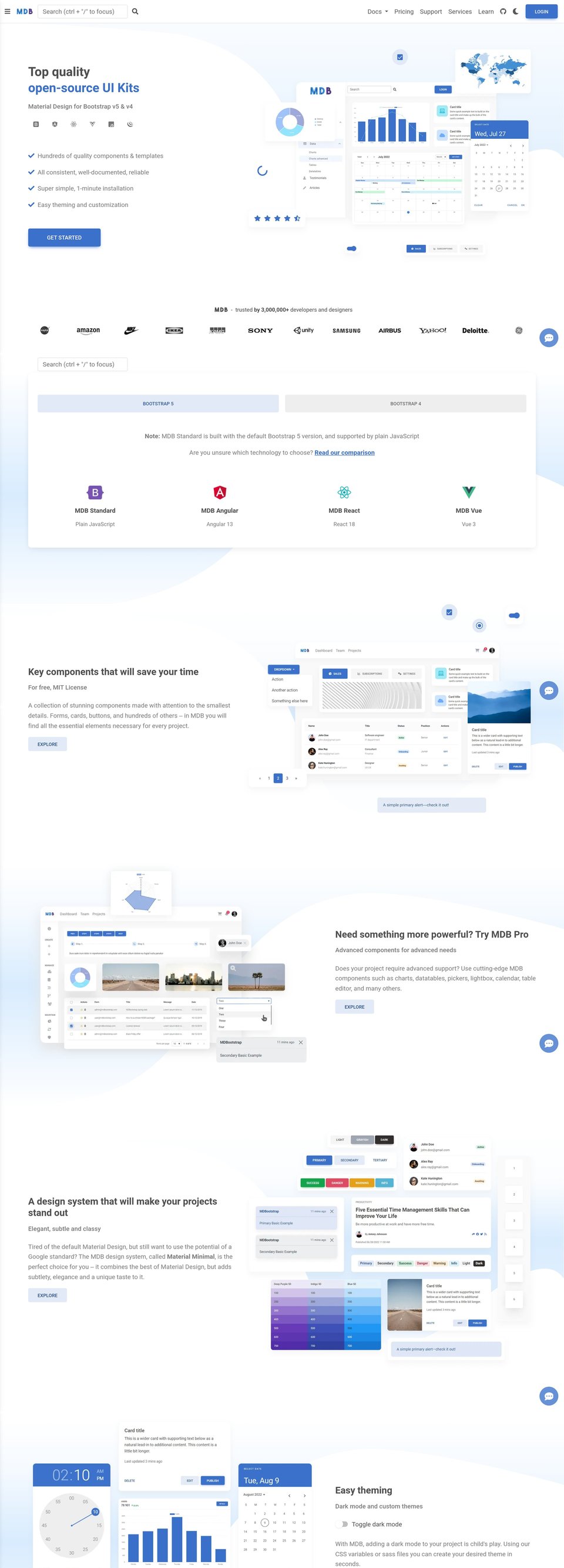 MDB - Material Design for Bootstrap full page (part 1)