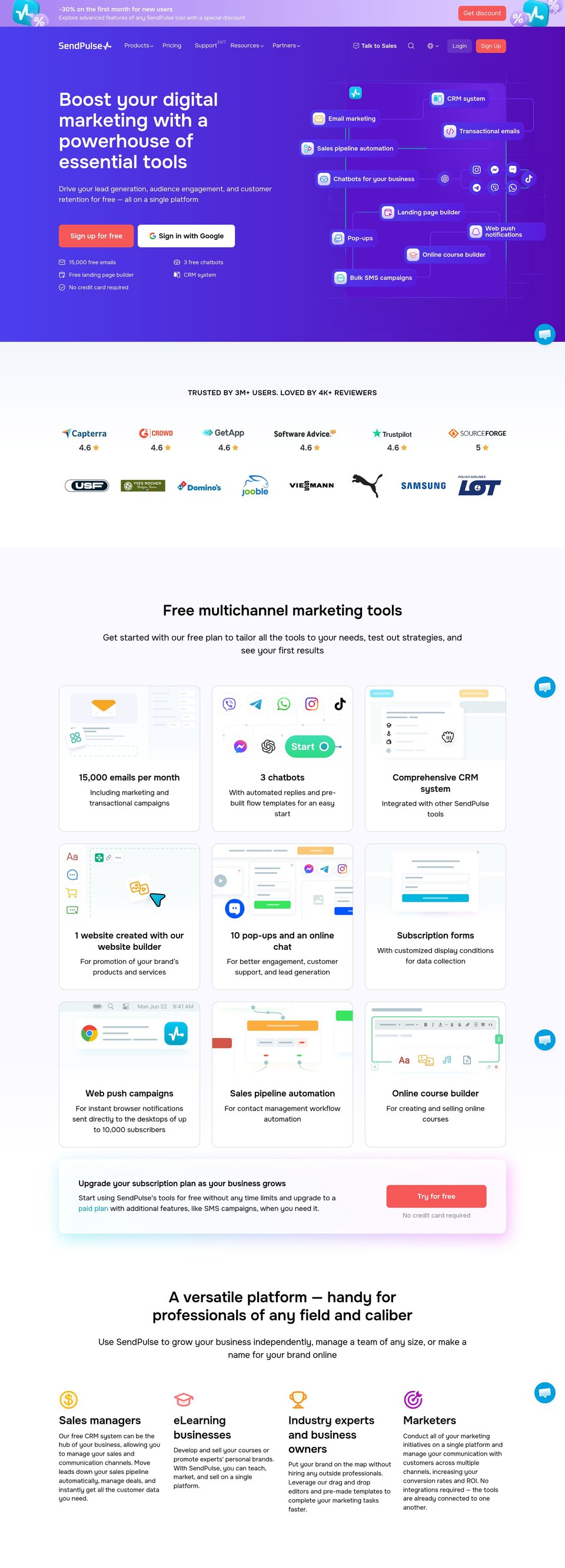 SendPulse full page (part 1)