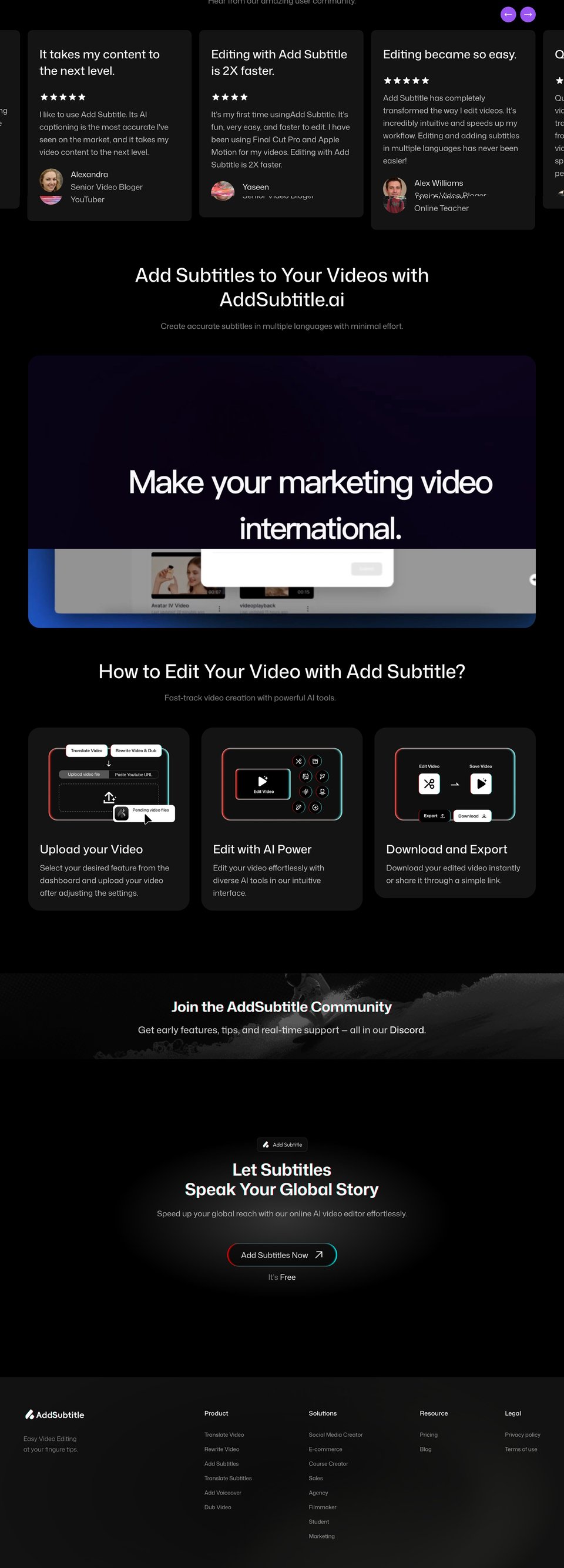 Add Subtitle.ai full page (part 2)