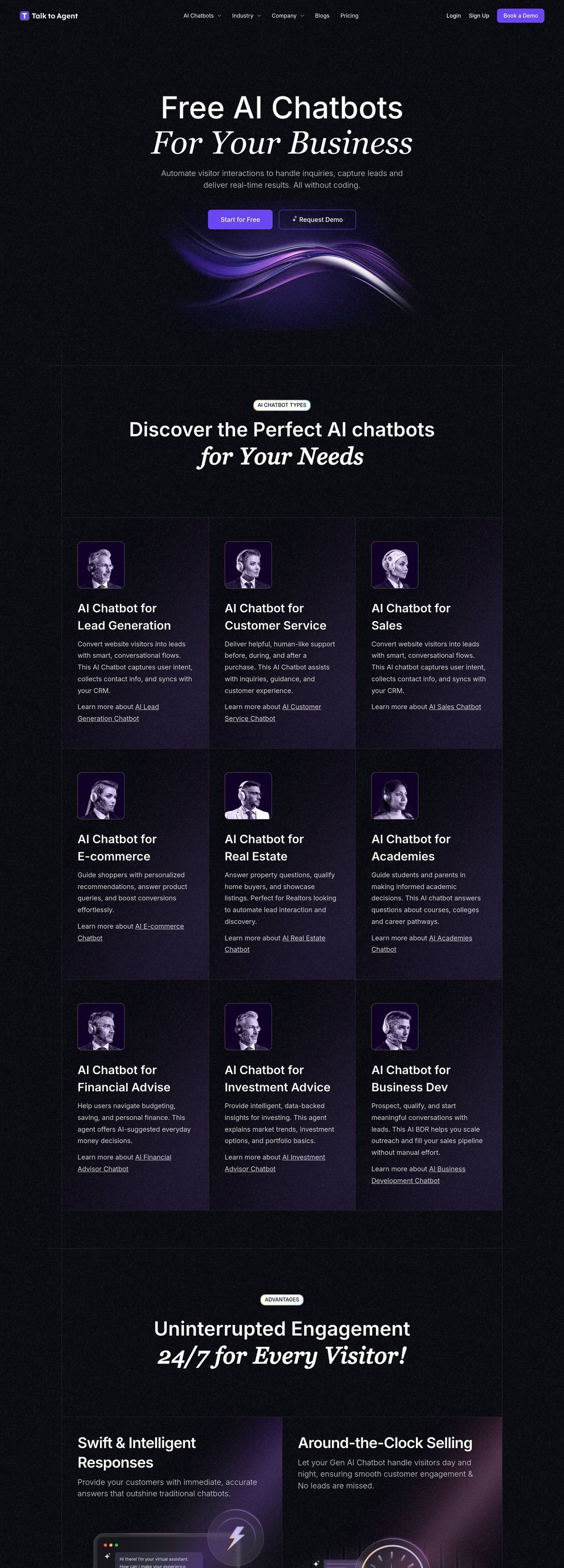 Talk To Agent full page (part 1)