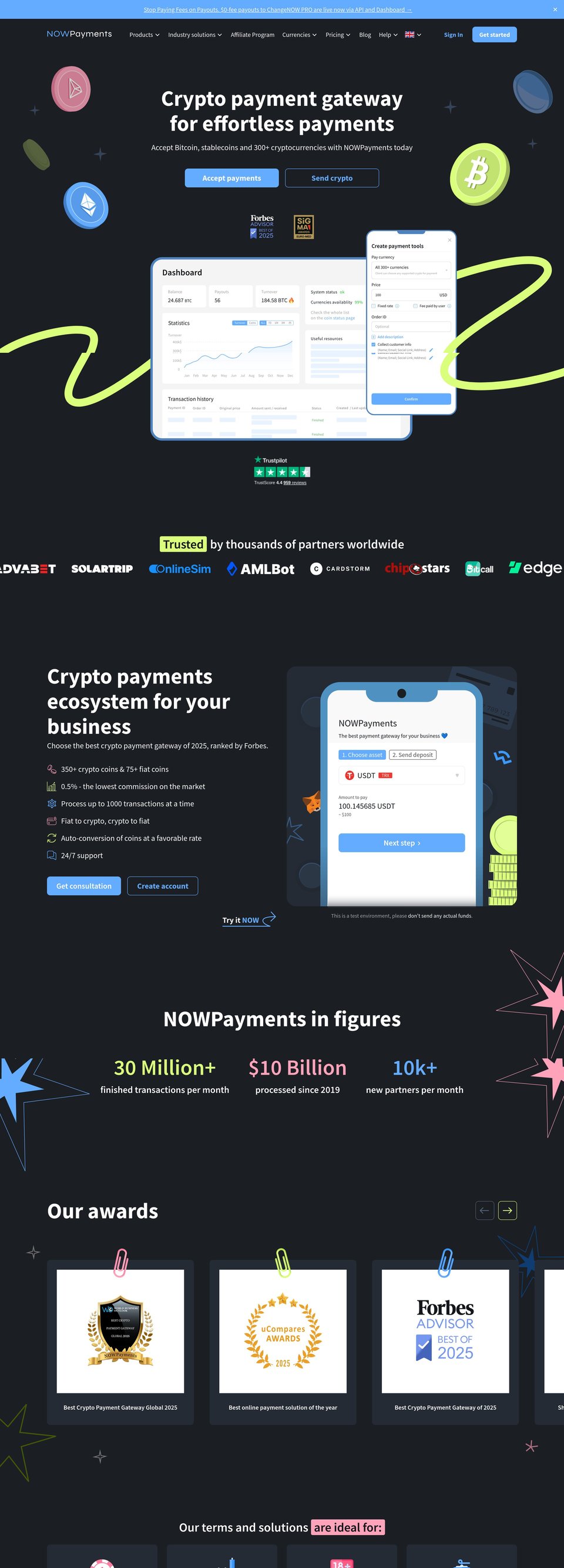 NOWPayments full page (part 1)