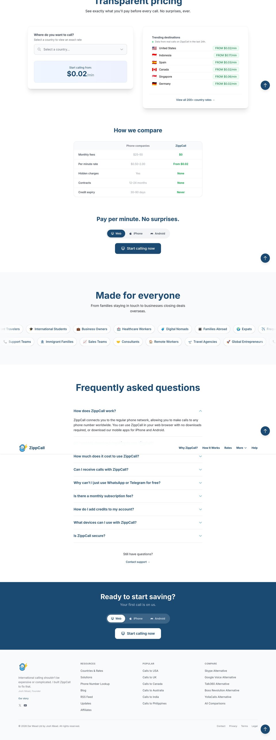 ZippCall full page (part 2)