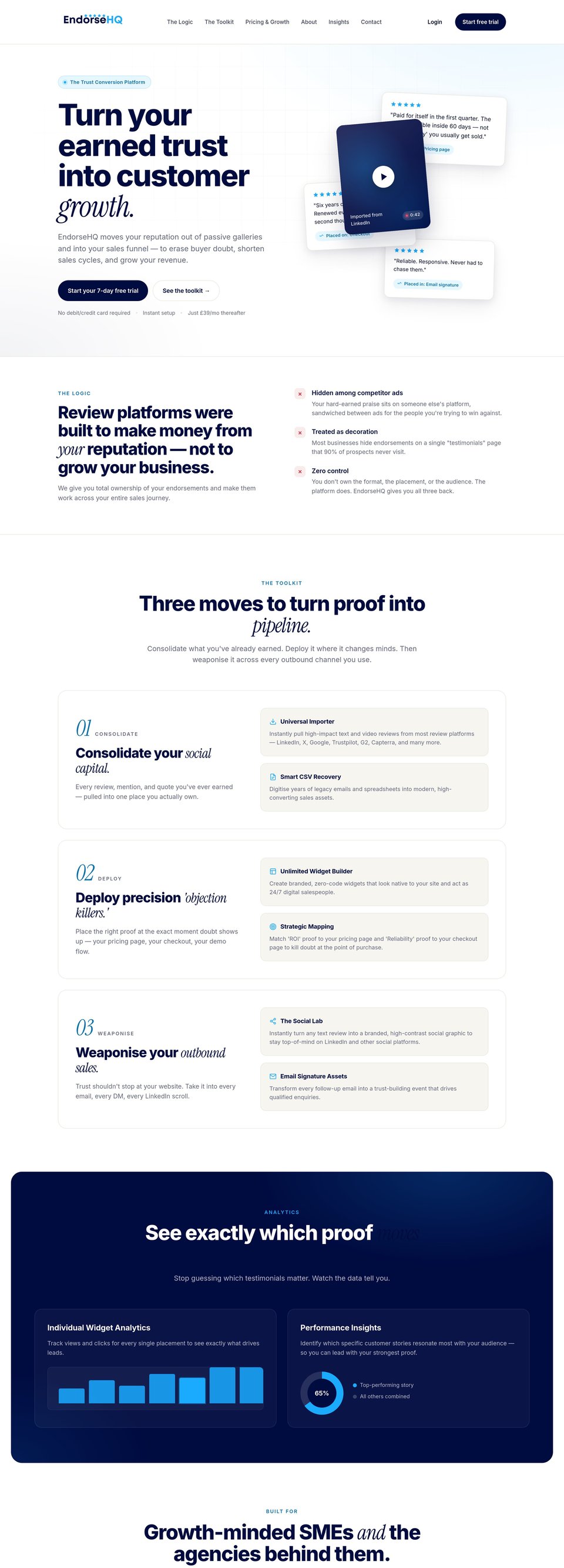 EndorseHQ full page (part 1)