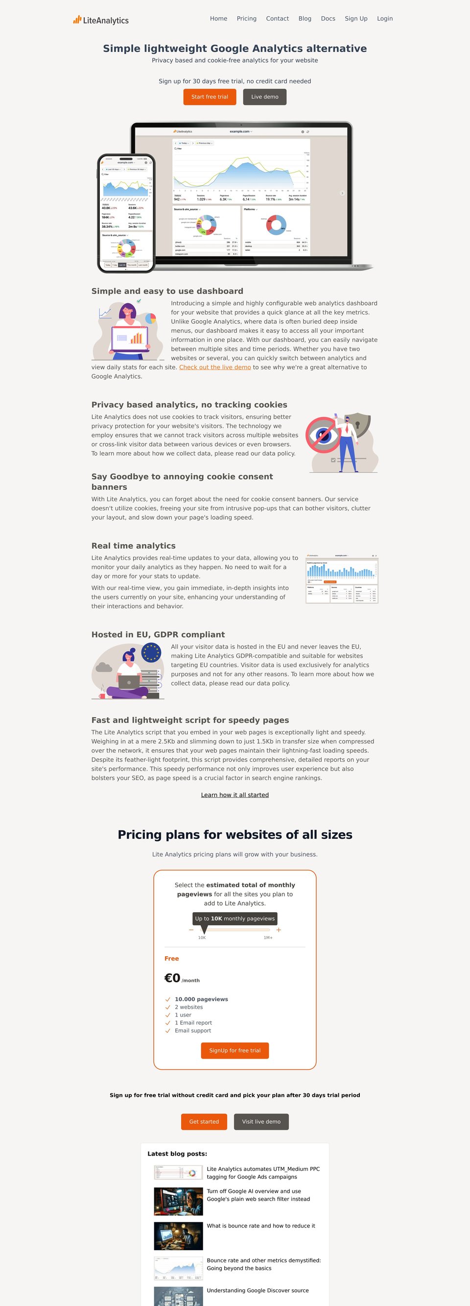 LiteAnalytics full page (part 1)