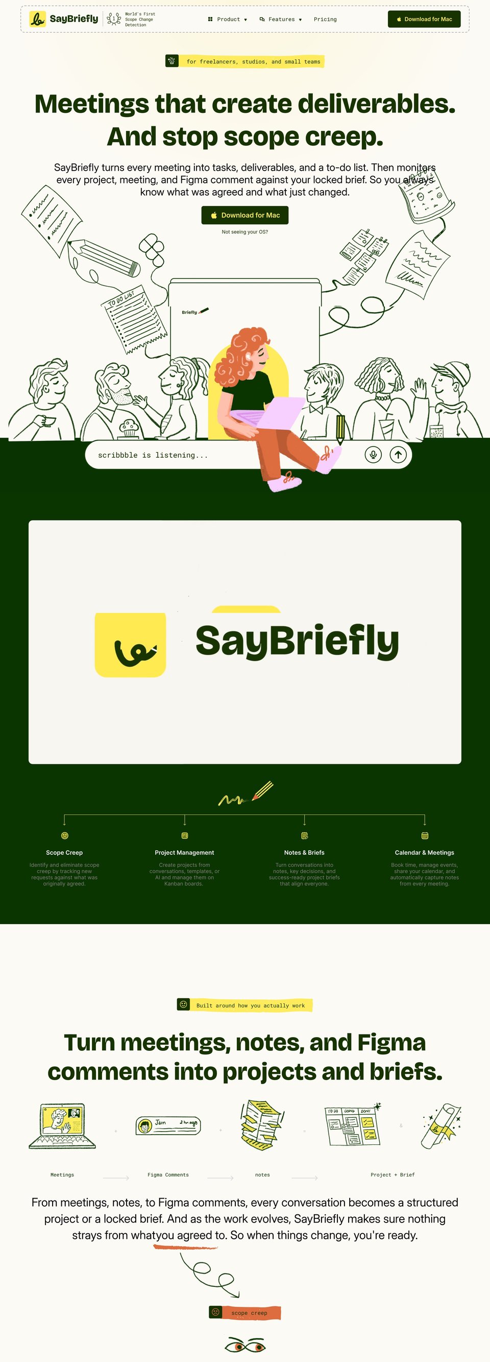 SayBriefly full page (part 1)