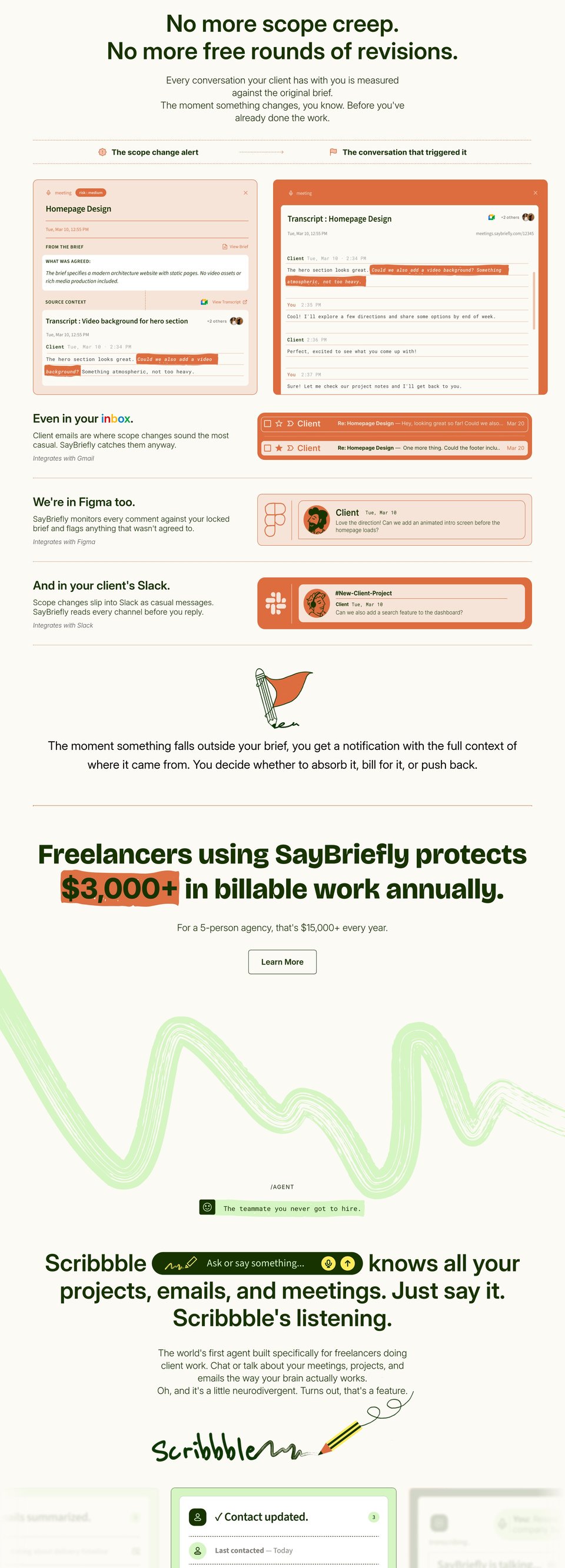 SayBriefly full page (part 2)