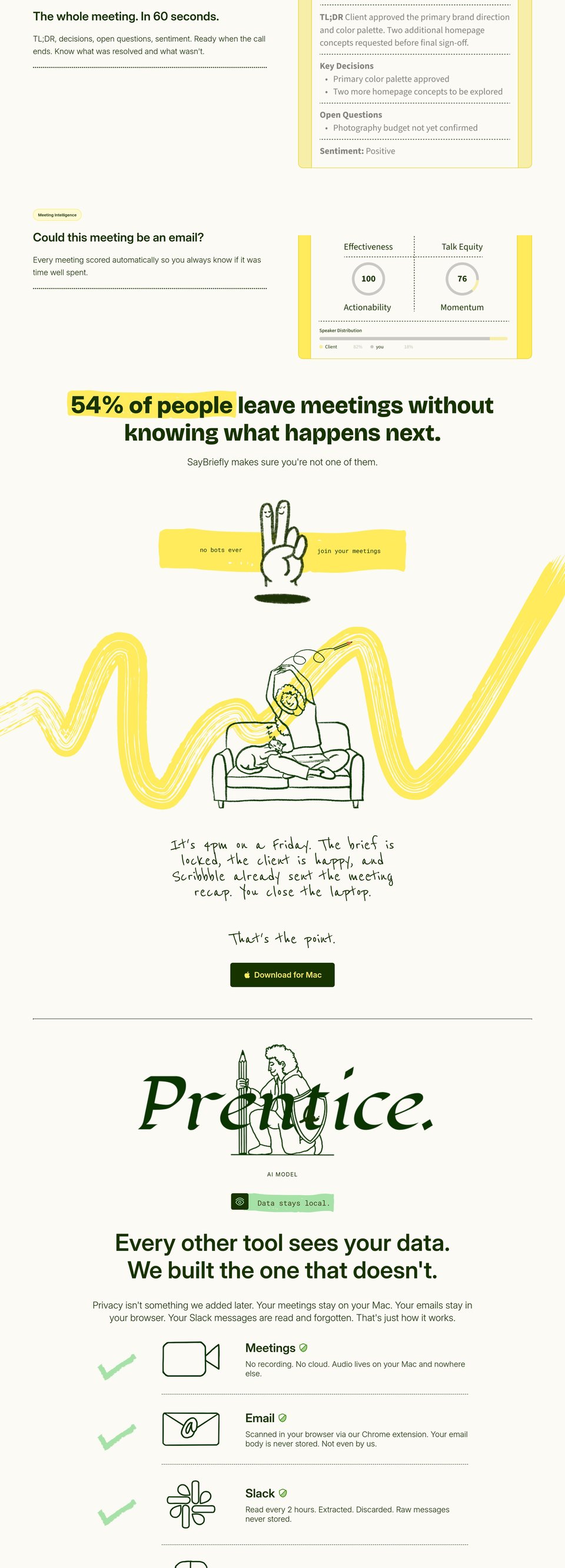 SayBriefly full page (part 4)