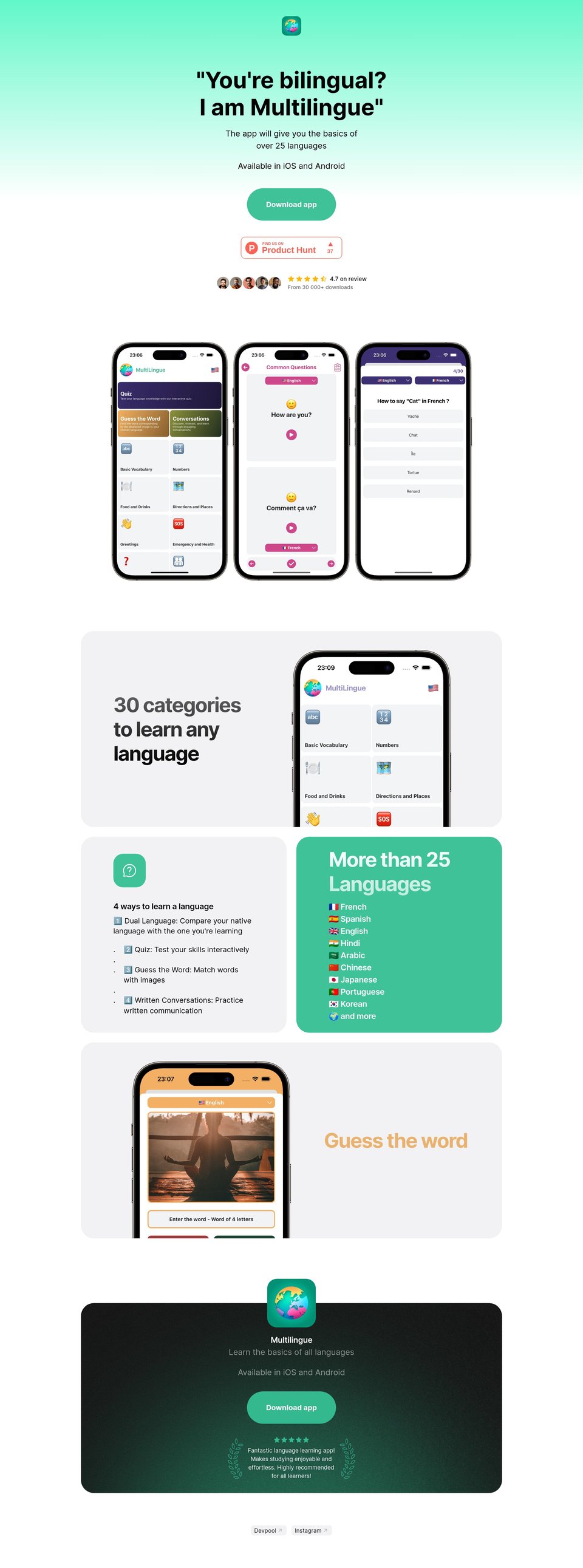 Multilingue - Learn Languages full page (part 1)