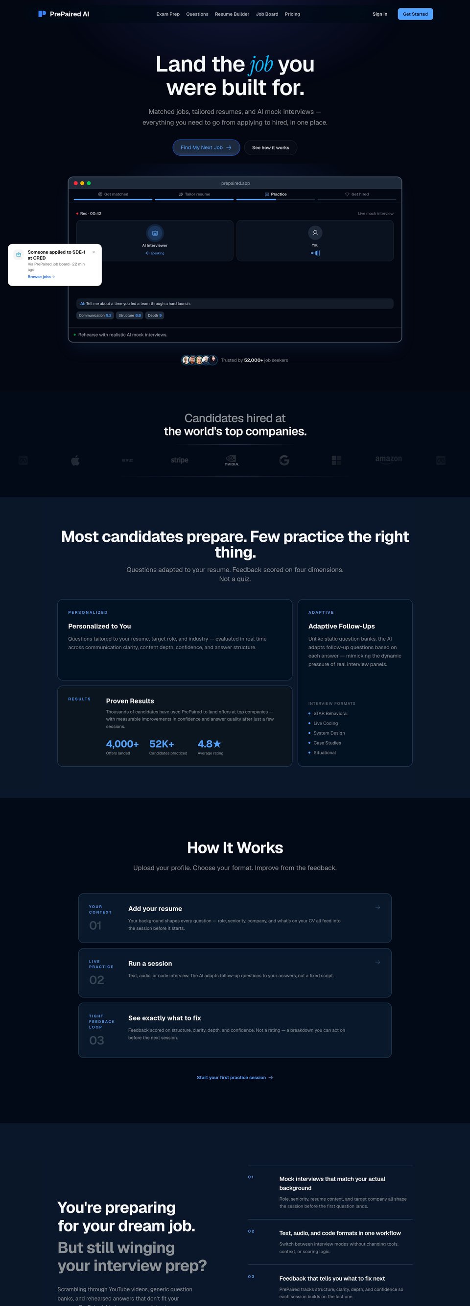 PrePaired AI full page (part 1)