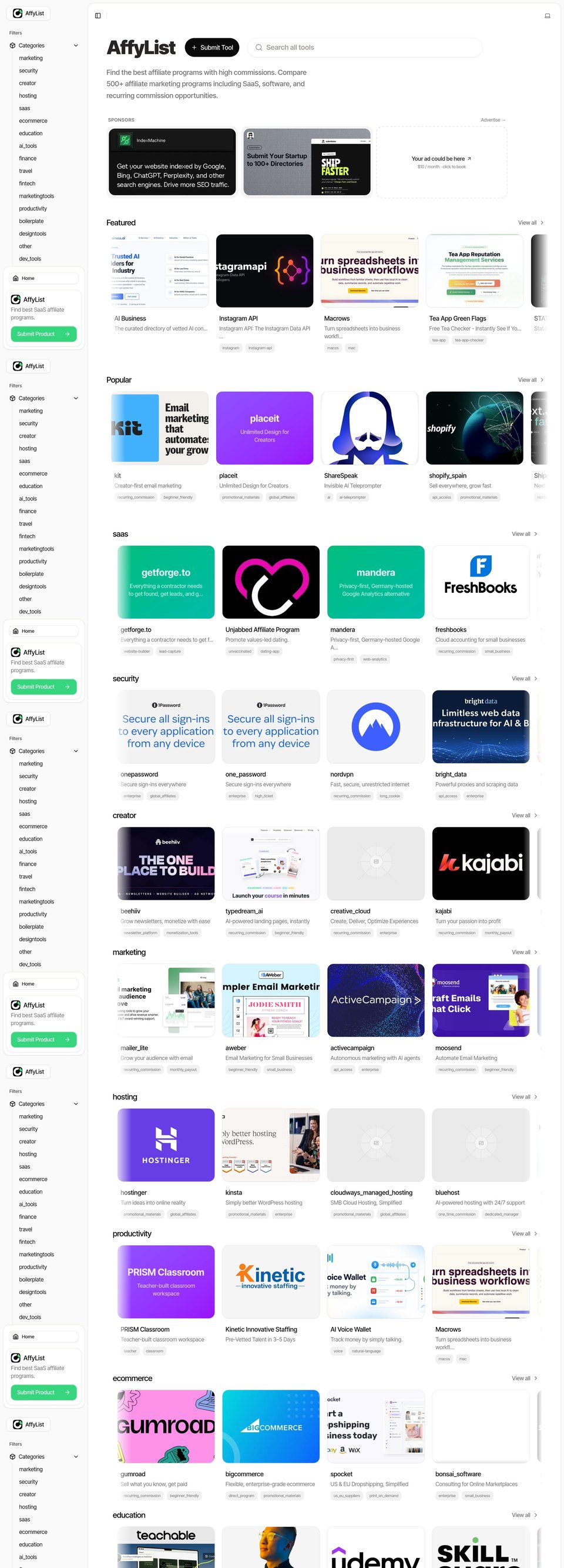 AffyList full page (part 1)